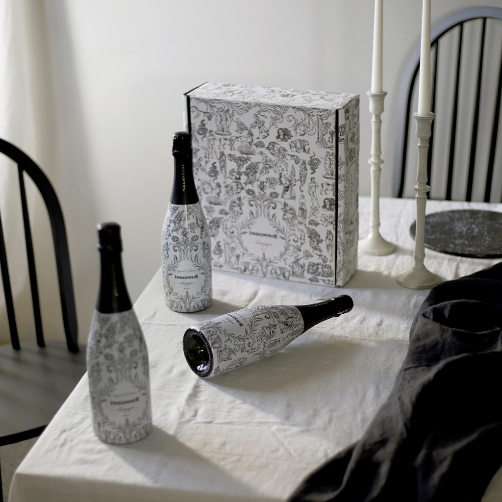 Caja 6 Botellas Champagne INSOMNIE Brut Limited Edition elaborado en Reims (France)