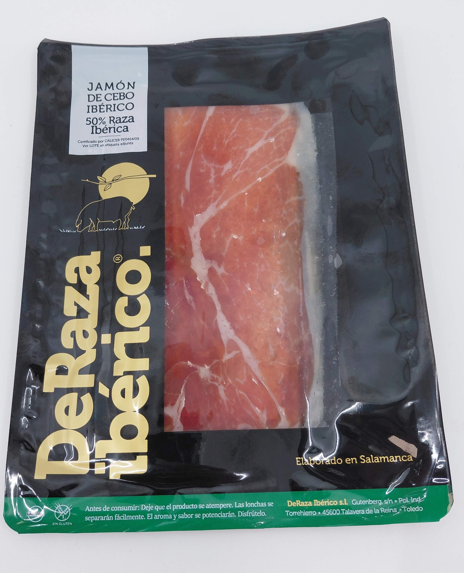 Jamón Loncheado 50% Ibérico de Cebo 100 g DERAZA IBÉRICO