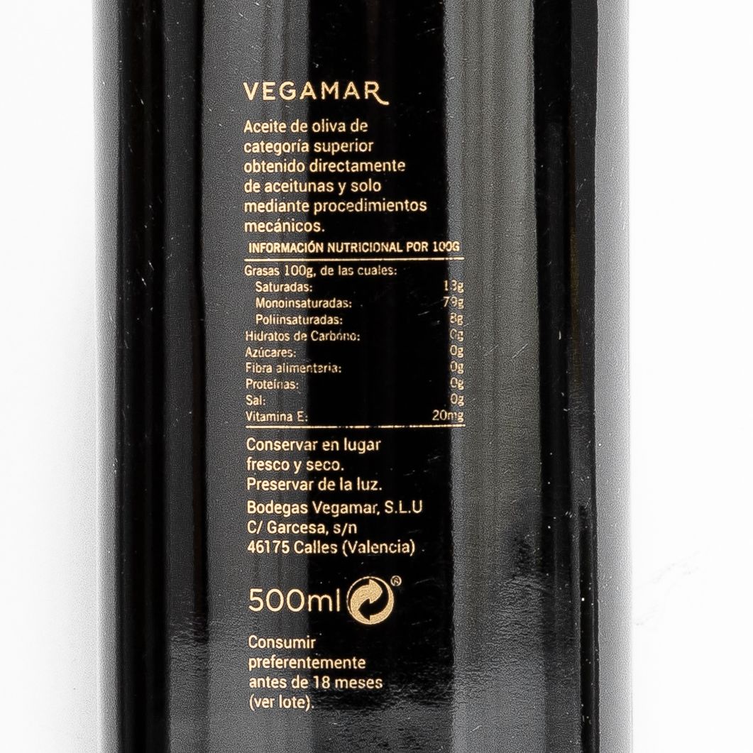 Aceite de Oliva Virgen Extra 100% 500 ml VEGAMAR Estuchado
