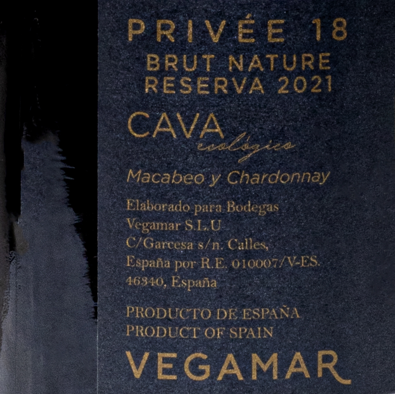 CAJA 6 BOTELLAS CAVA VEGAMAR PRIVEE 18 ECO