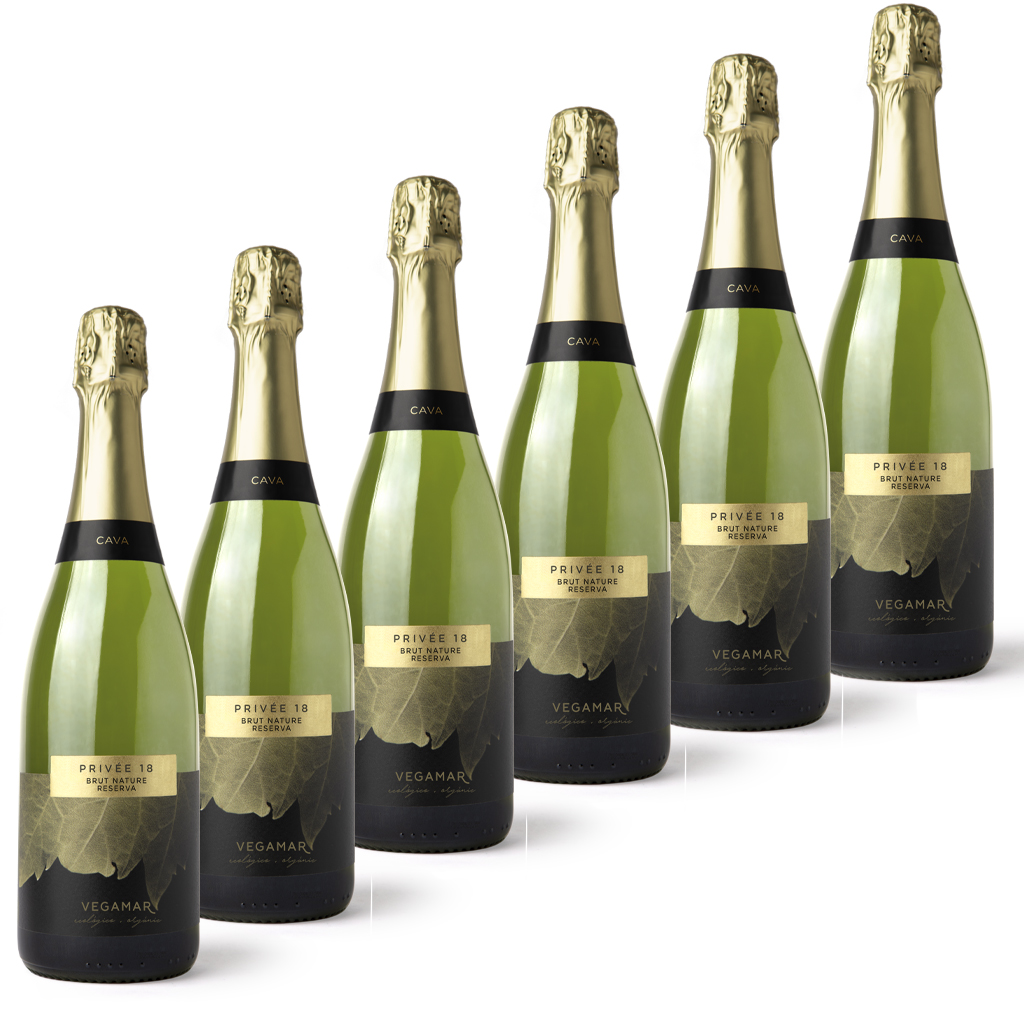 CAJA 6 BOTELLAS CAVA VEGAMAR PRIVEE 18 ECO
