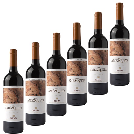 [2COVAX6] CAJA 6 BOTELLAS VINO TINTO RIOJA VIÑA AMEZQUETA COSECHA