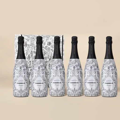 [1CIX6] Caja 6 Botellas Champagne INSOMNIE Brut Limited Edition elaborado en Reims (France)