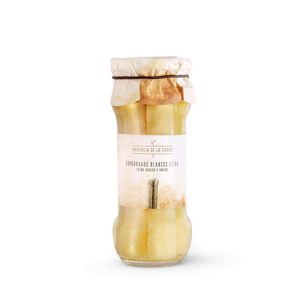 Tarro Espárragos Extra 4 Frutos 330 g Neto HERENCIA DE LA TIERRA Gourmet