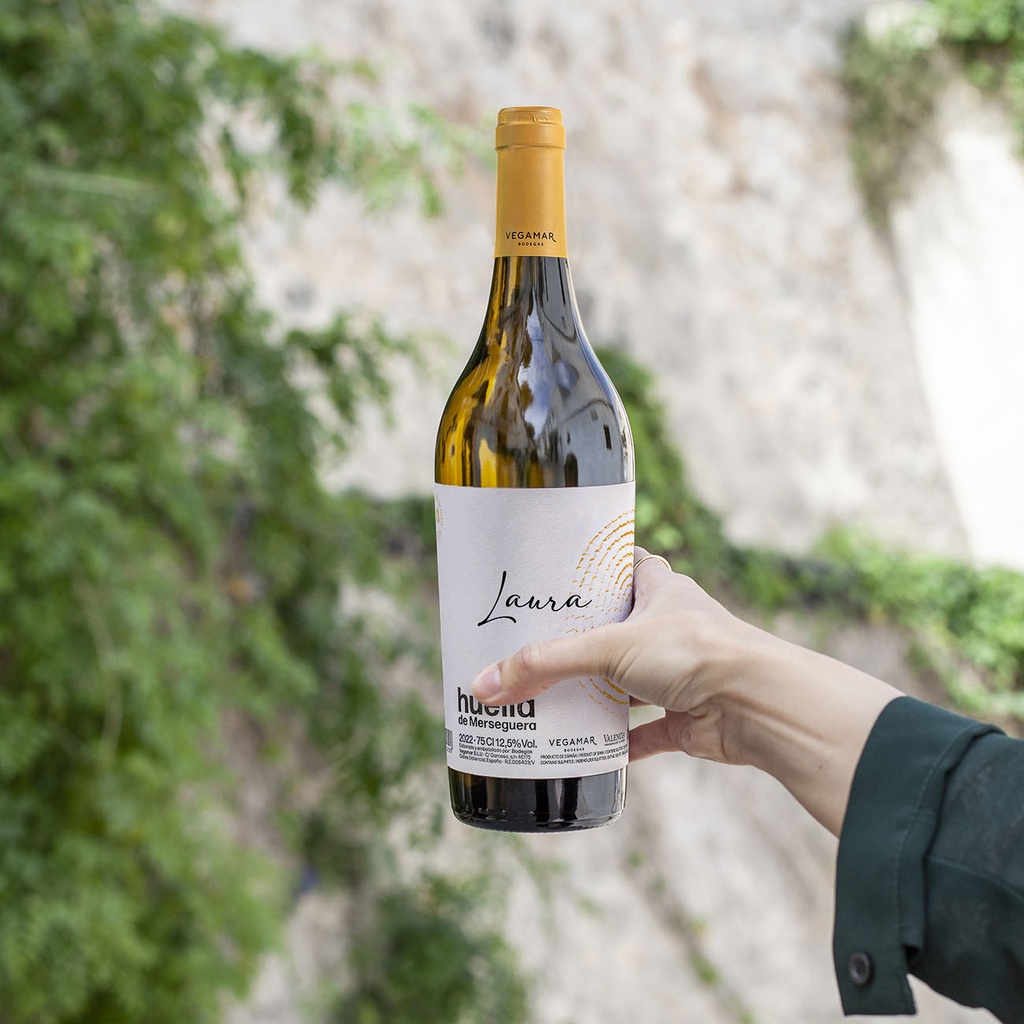 Vino Blanco HUELLA Merseguera VEGAMAR Personalizada