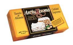 [6ANA25] Turrón Alicante Etiqueta Negra (64% Almendra) 250 g ANTIU XIXONA D.O. Jijona